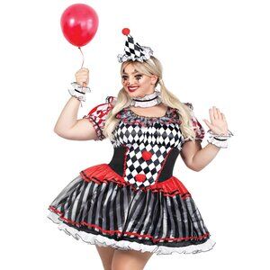 Plus Size Darling Harlequin Costume Set